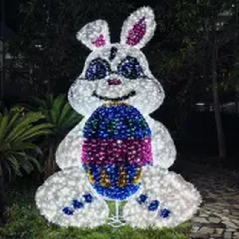 Large Bunny Outdoor Lighted Easter Decorations