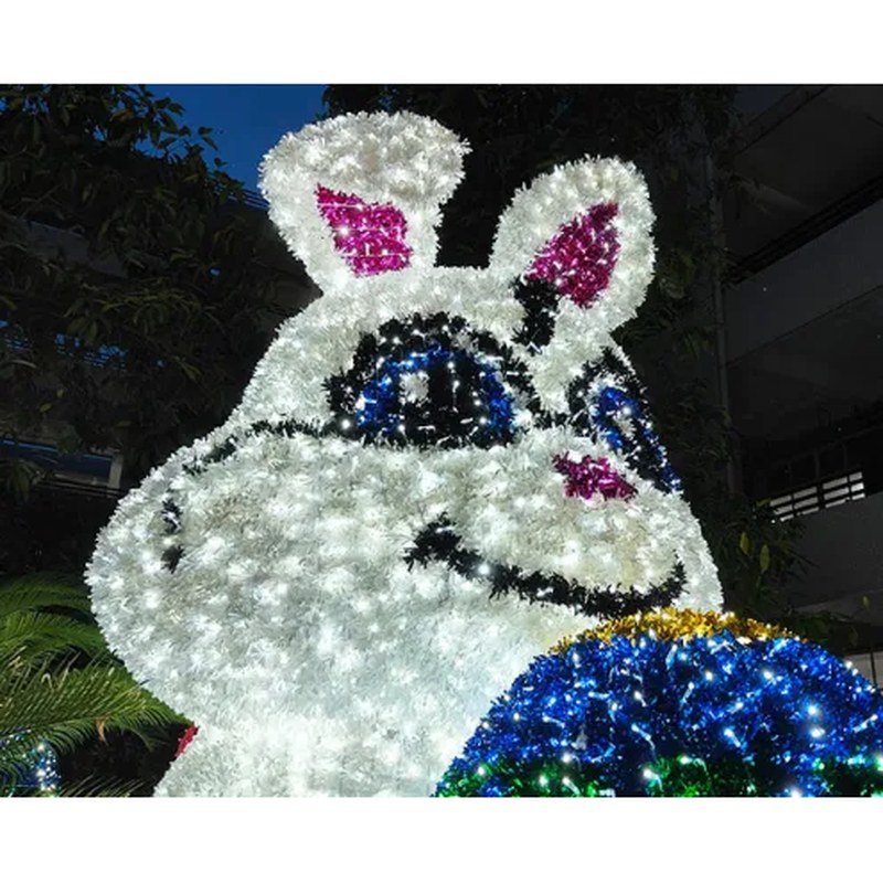 Large Bunny Outdoor Lighted Easter Decorations