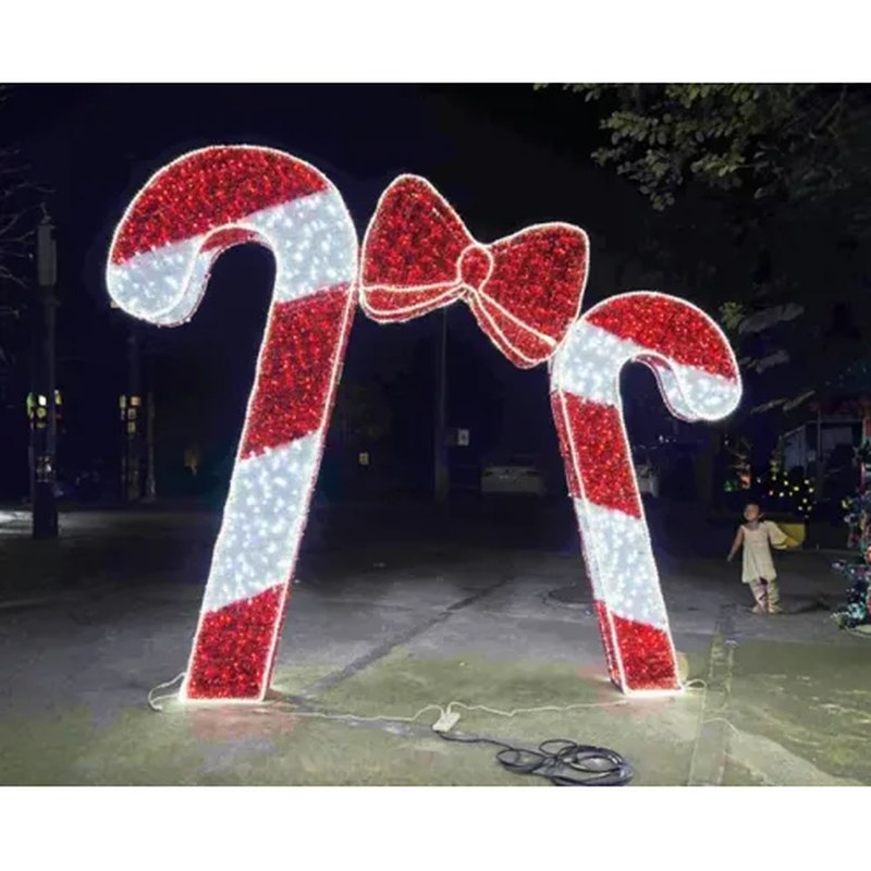 Outdoor Giant Candy Cane Christmas Lights