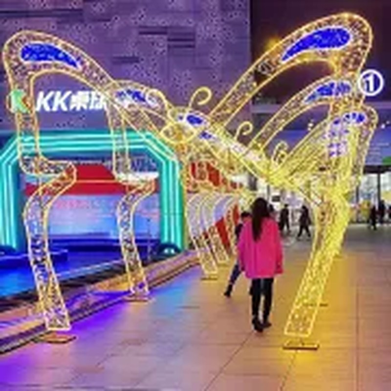 Christmas Outdoor Butterfly Decoration with Lights