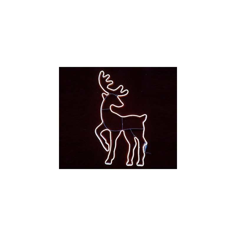 warm white neon light deer