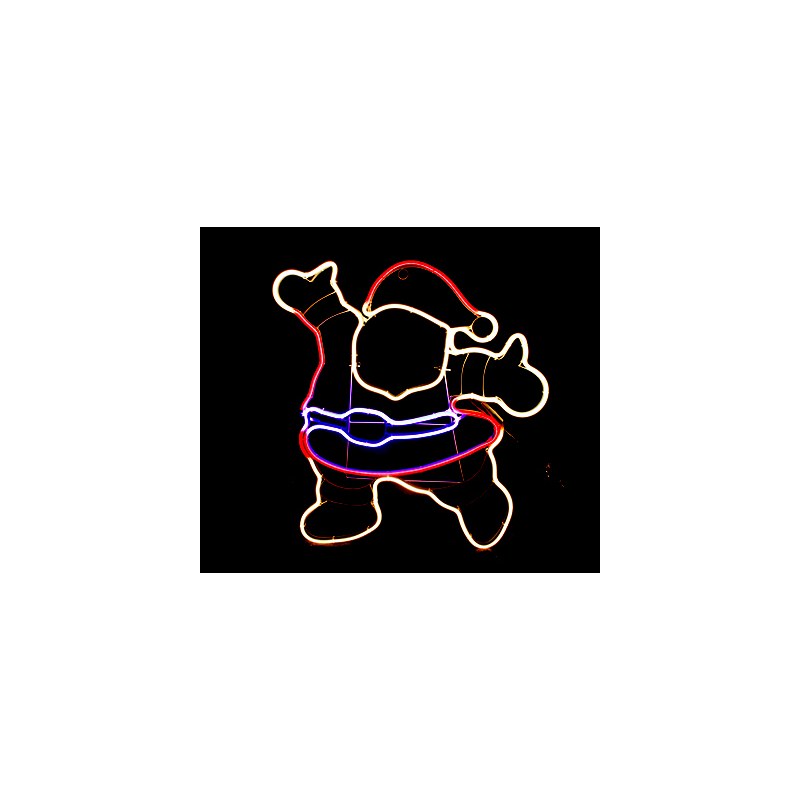 multi neon light santa