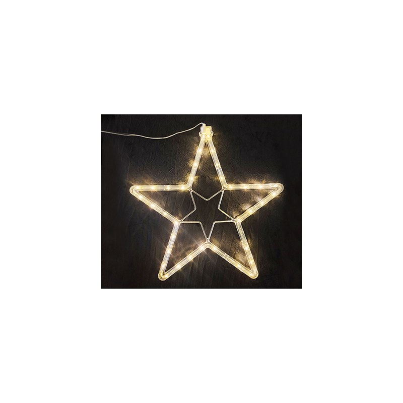 warm white rope light single star