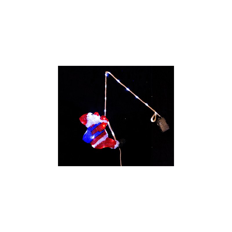 3D acrylic climbing santa 35LED size 19x13x30cm