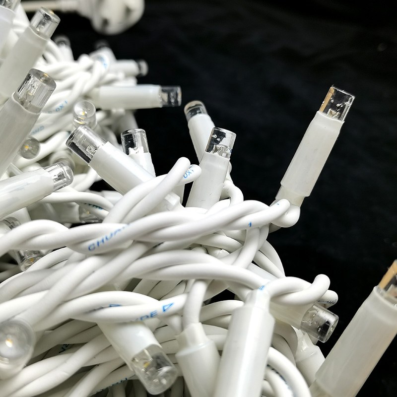 white rubber cable LED curtain light