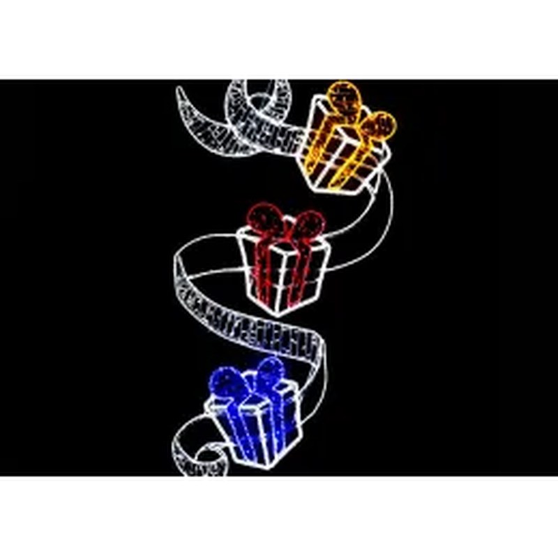 Modern Christmas Decorations LED Light Giftbox