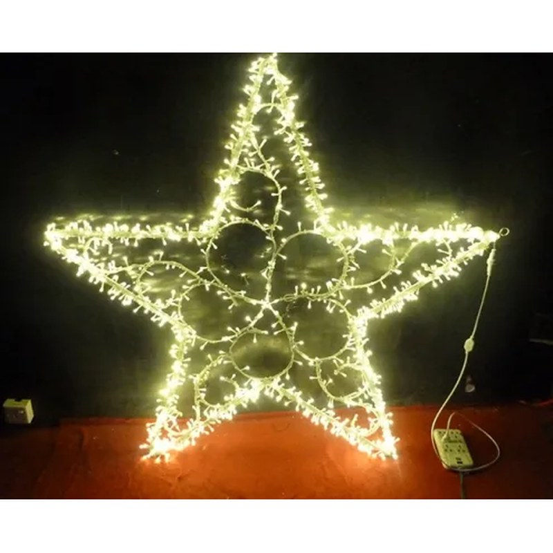 Outdoor Warm White LED Christmas Star Lights