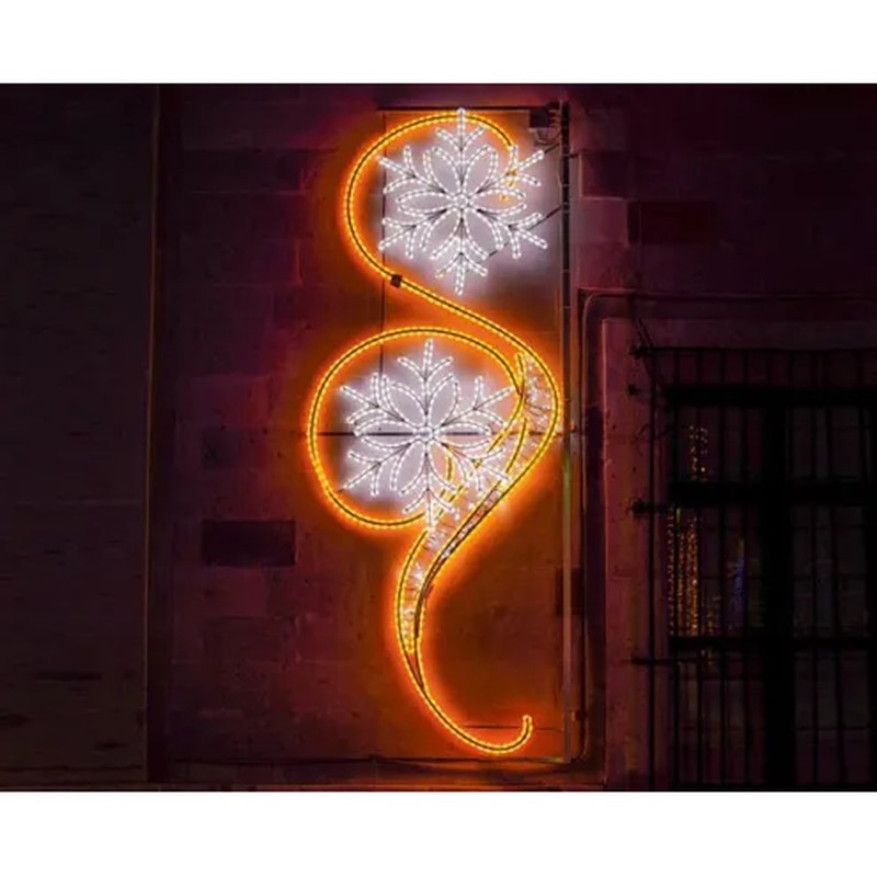 Street Pole Decorative Orange Christmas Lights