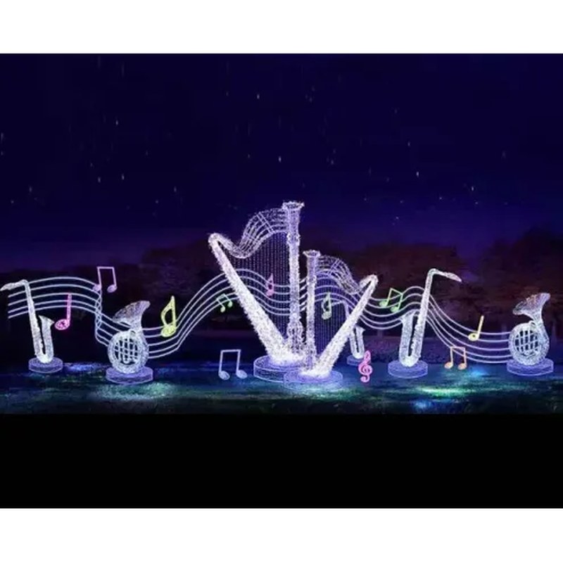 Christmas Lighted Musical Instrument Decorations
