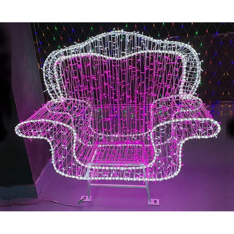 Christmas Commercial Decorative Light Chair