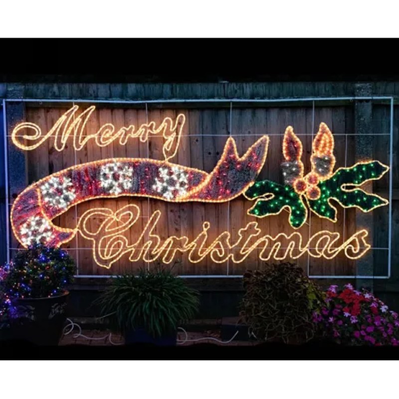 Merry Christmas Yard Signs with LED Lights
