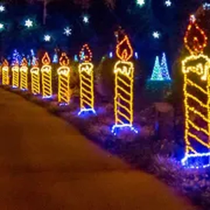 Large Christmas Light Candle for Outdoor Decoration