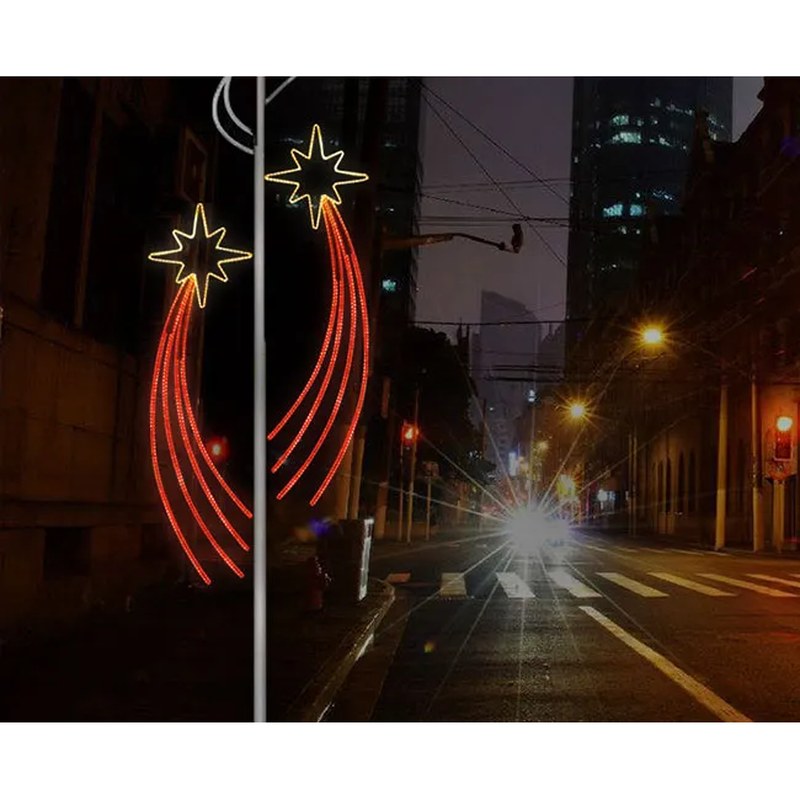 Shooting Star Lights Christmas Pole Decoration