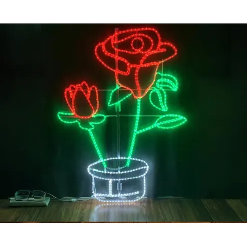 Outdoor Festive Lighting LED Flower Motif Light