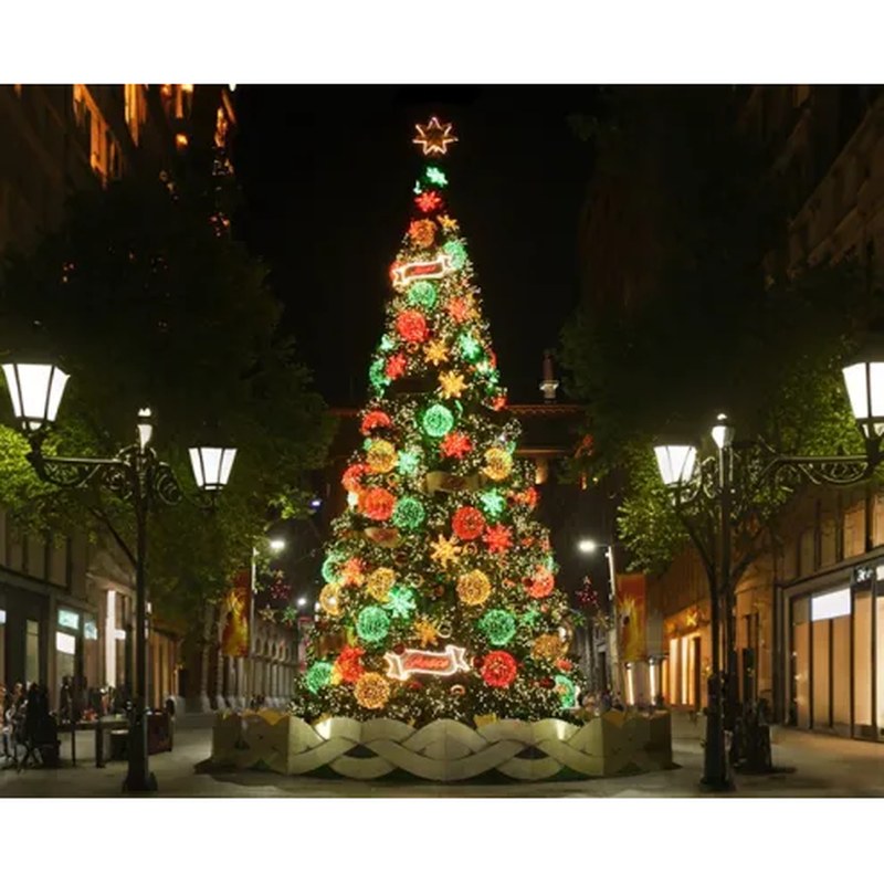 Large Outdoor LED Lighted Christmas Tree