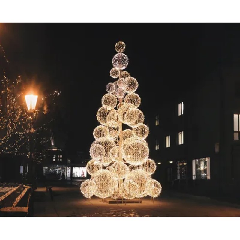 Giant LED Christmas Tree with Warm White Balls