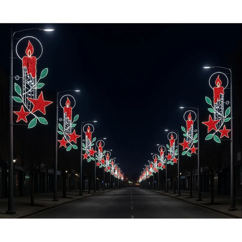Street Light Candle Outdoor Christmas Lights