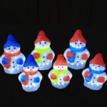 3D acrylic snowman 20LED size 18×17.5x23cm